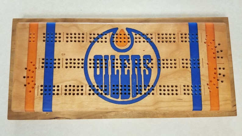 Planche de Cribbage Oilers d'Edmonton 2 pièces image 5