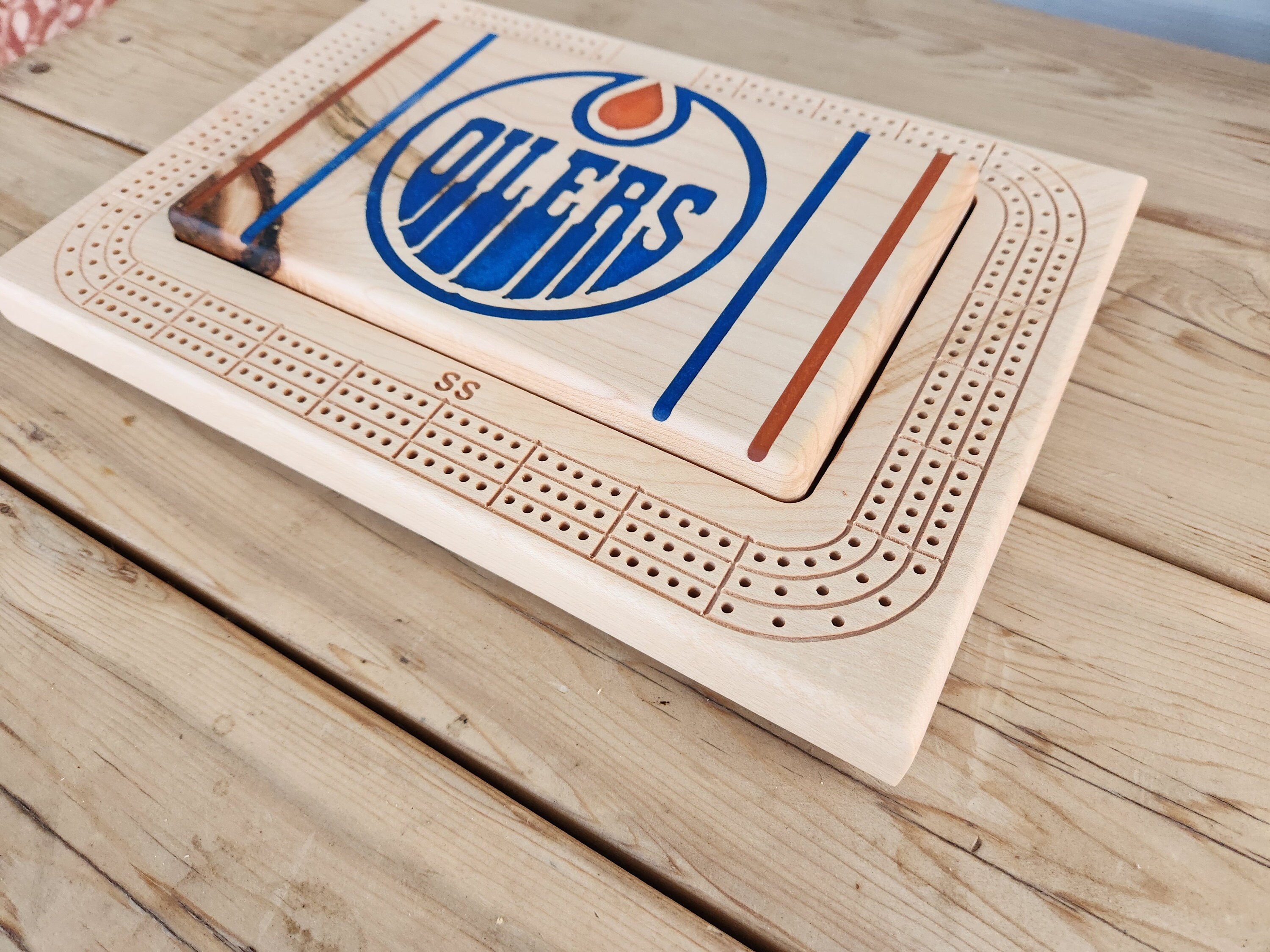 Cribbage Board Edmonton Oilers Etsy