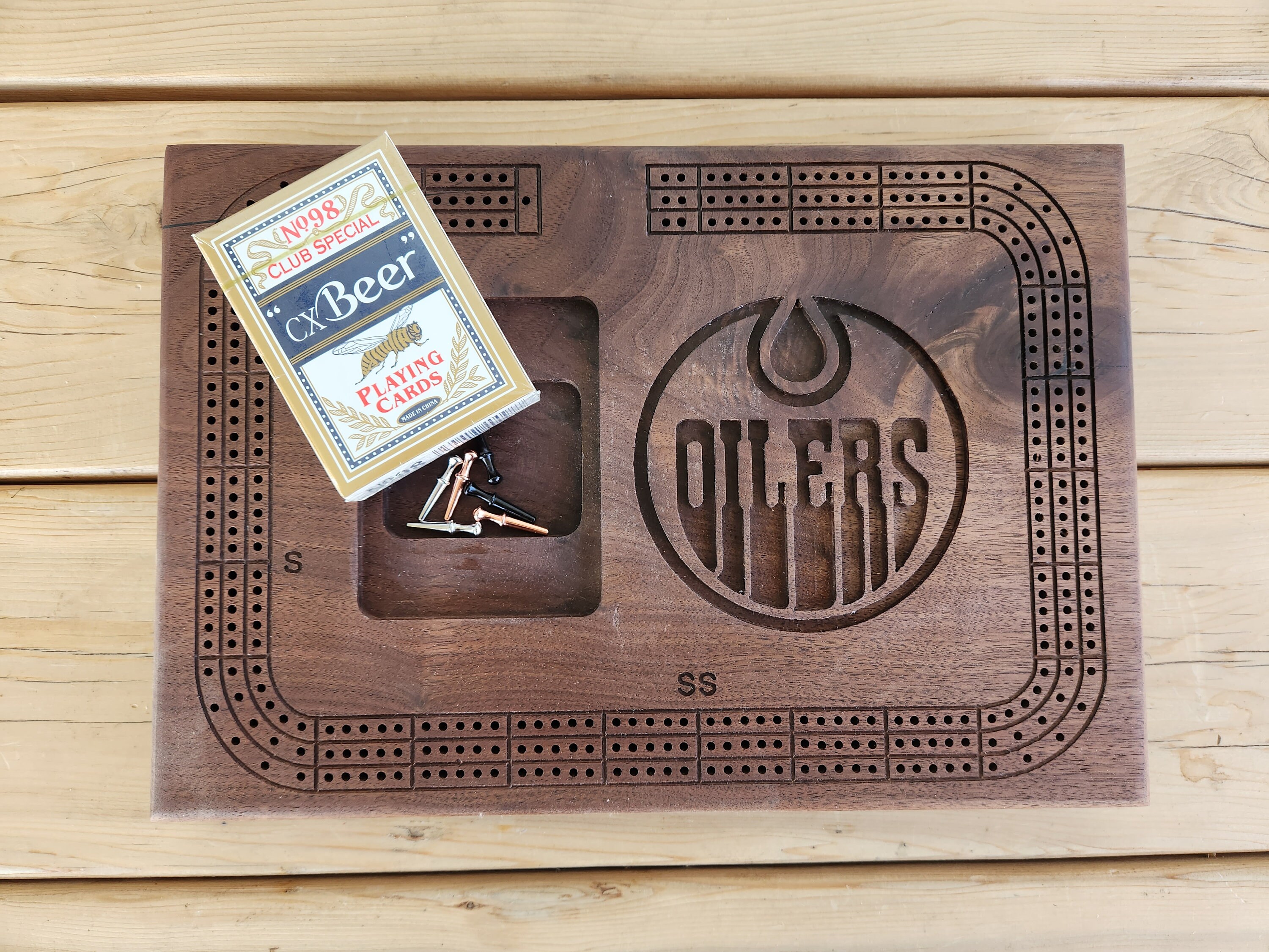 Cribbage Board Edmonton Oilers Etsy