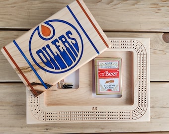 Cribbage Board - Edmonton Oilers