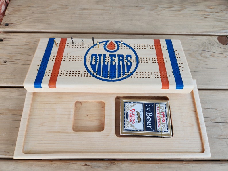 Planche de Cribbage Oilers d'Edmonton 2 pièces image 4