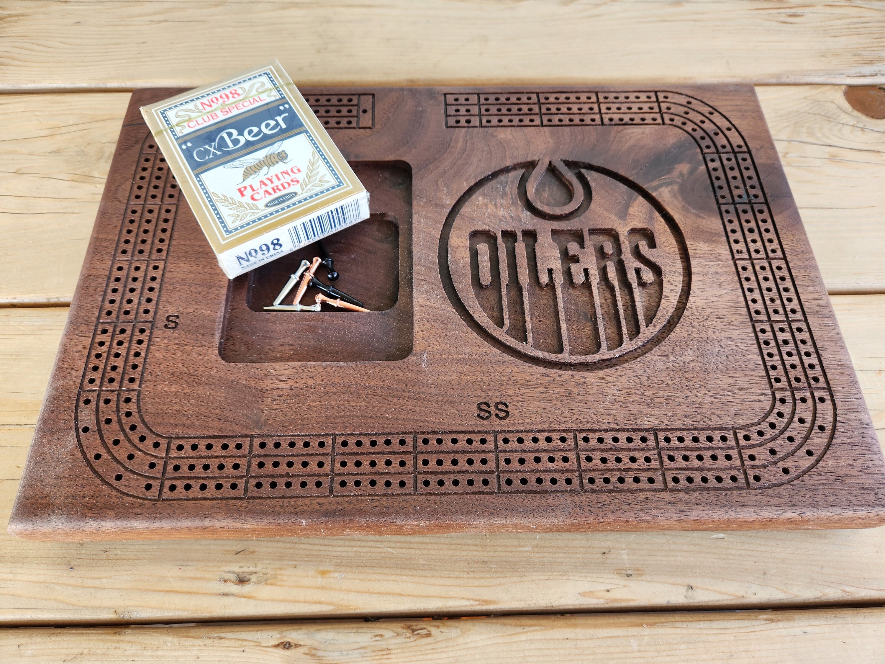 Cribbage Board Edmonton Oilers Etsy