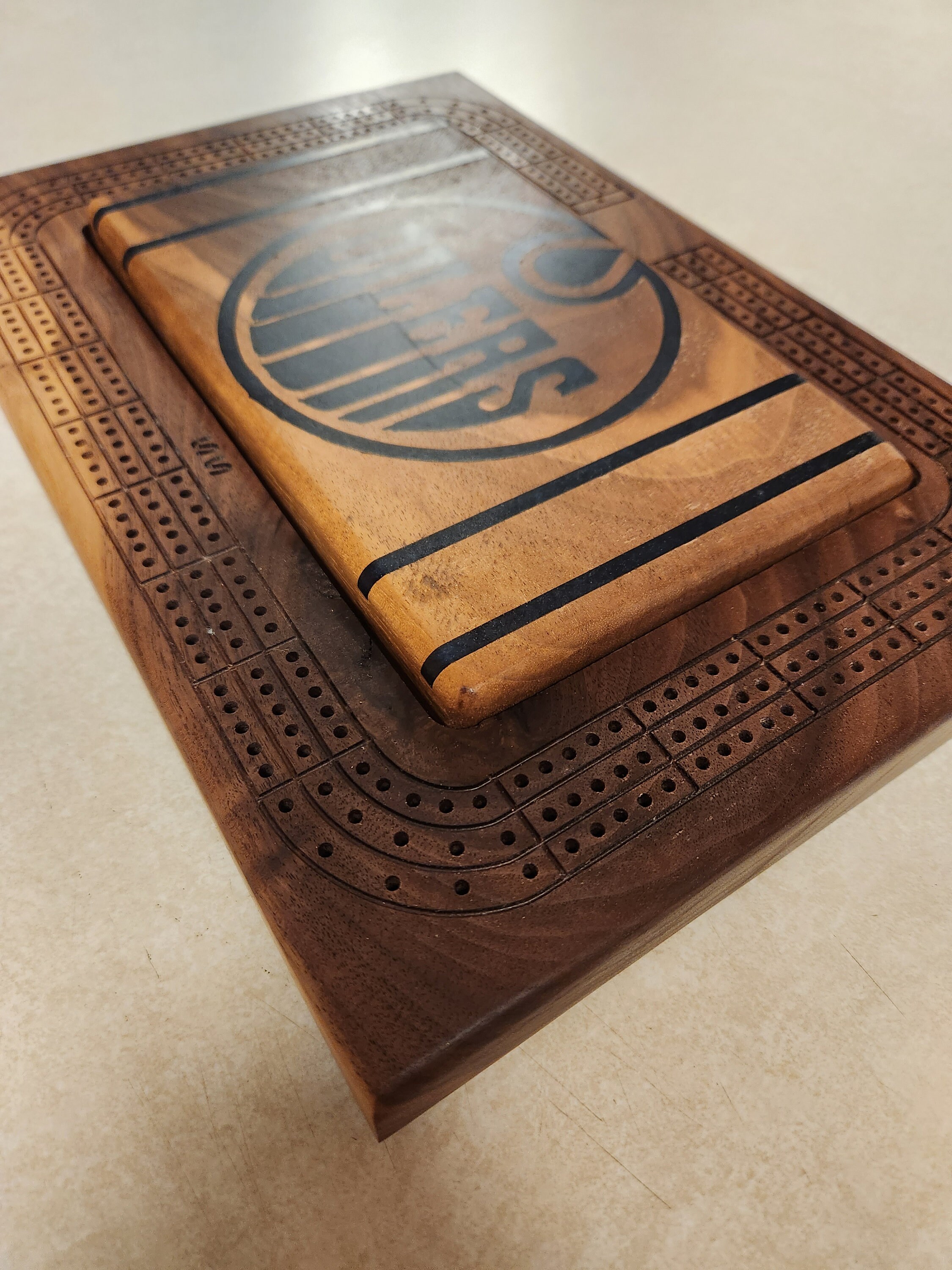 Cribbage Board Edmonton Oilers Dark Mode Etsy