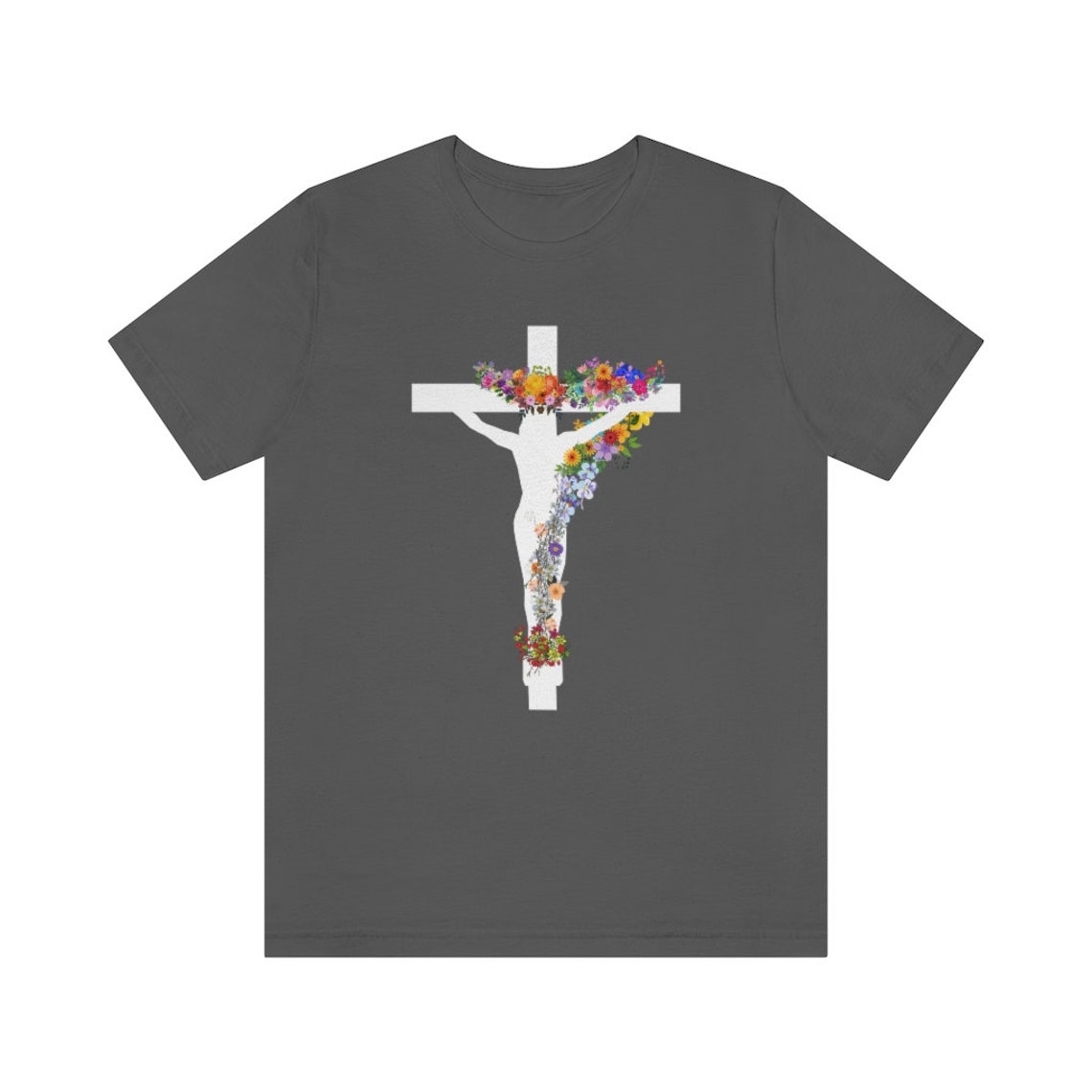 Cross Flower Shirt Christian Cross Shirts Catholic Shirt Etsy