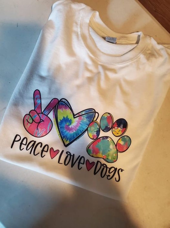 Peace Love Dogs Dog Lover Dogs Peace and Love Etsy