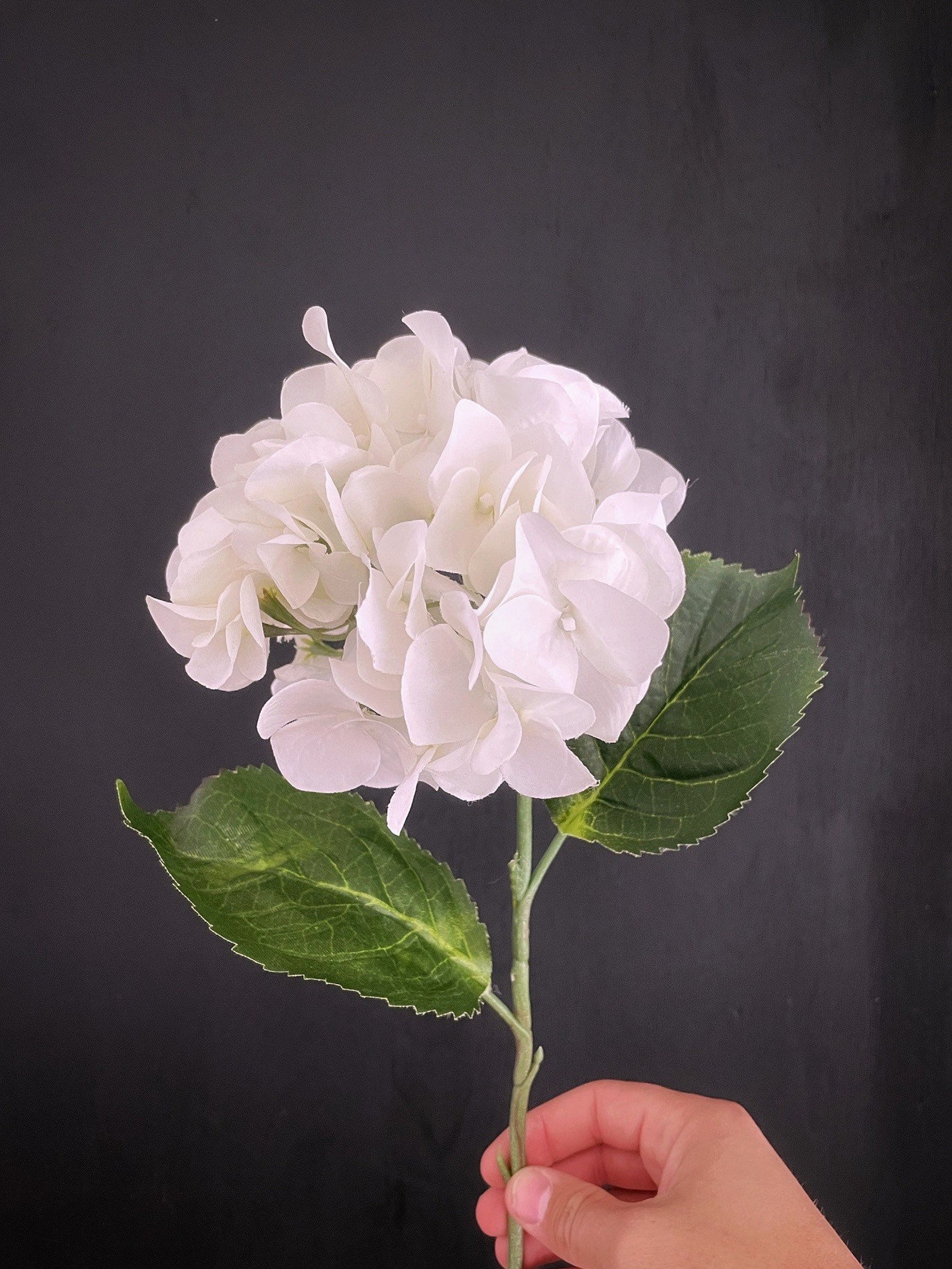 White Artificial Hydrangea Stems. Faux Flower Arrangement for Etsy UK