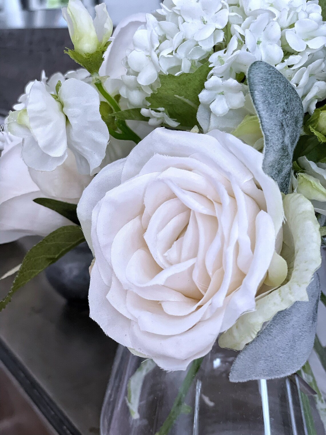 Artificial White Rose Luxury Stems un ensemble de 3. Parfait Etsy