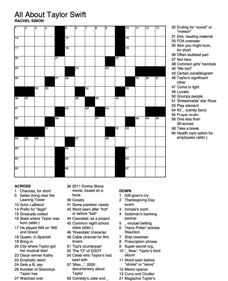 15 Custom Anniversary Crossword Puzzle / Personalized Crossword Puzzles / Romantic Gifts