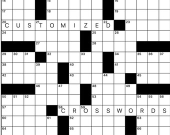 Custom Crossword Puzzles / Custom Puzzles / Themed Gifts / Birthday Gifts / Holiday Gifts / Graduation Gifts - 10+ Custom Clues