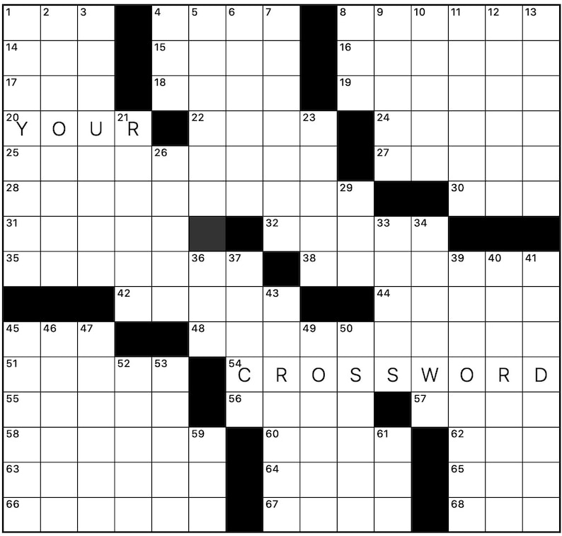 12 Custom Crossword Puzzles / Birthday Gifts / Anniversary Gifts