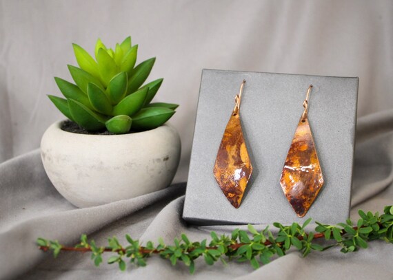 Rust colored best sale earrings