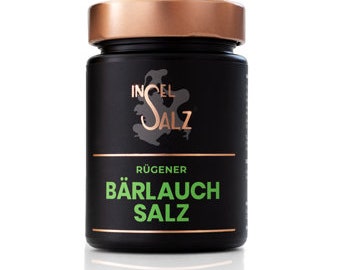 Insel-Salz Rügener Bärlauchsalz - 160g - Das Original - BBQ - Grillen - Kochen - Gewürz - Gewürzsalz - Kräutersalz - Grillgewürz - Meersalz