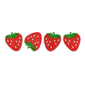 Summer Strawberry Embroidery Design File, PES File, DST File, EMB File, Strawberry Embroidery, Machine Embroidery