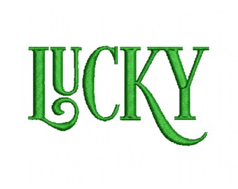 LUCKY St. Patricks Embroidery File, Trendy Embroidery Design, Embroidery Machine