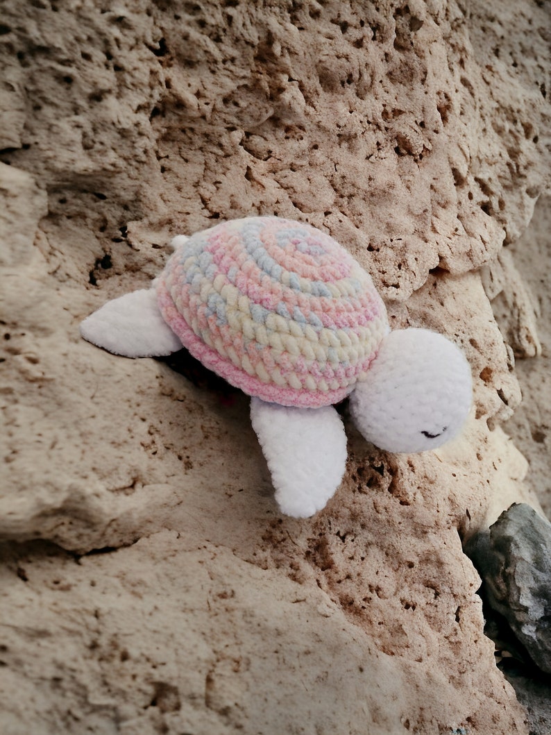 modèle au crochet tortue, instructions tortue amigurumi, modèle peluche tortue en français, tutoriel PDF français à télécharger, artisanal image 2