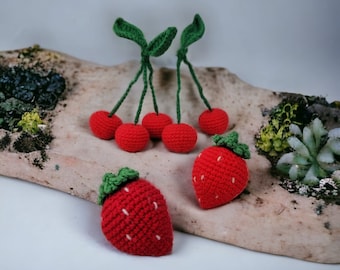 Dinette en crochet - fruits au crochet - dînette enfant - cadeau d'anniversaire