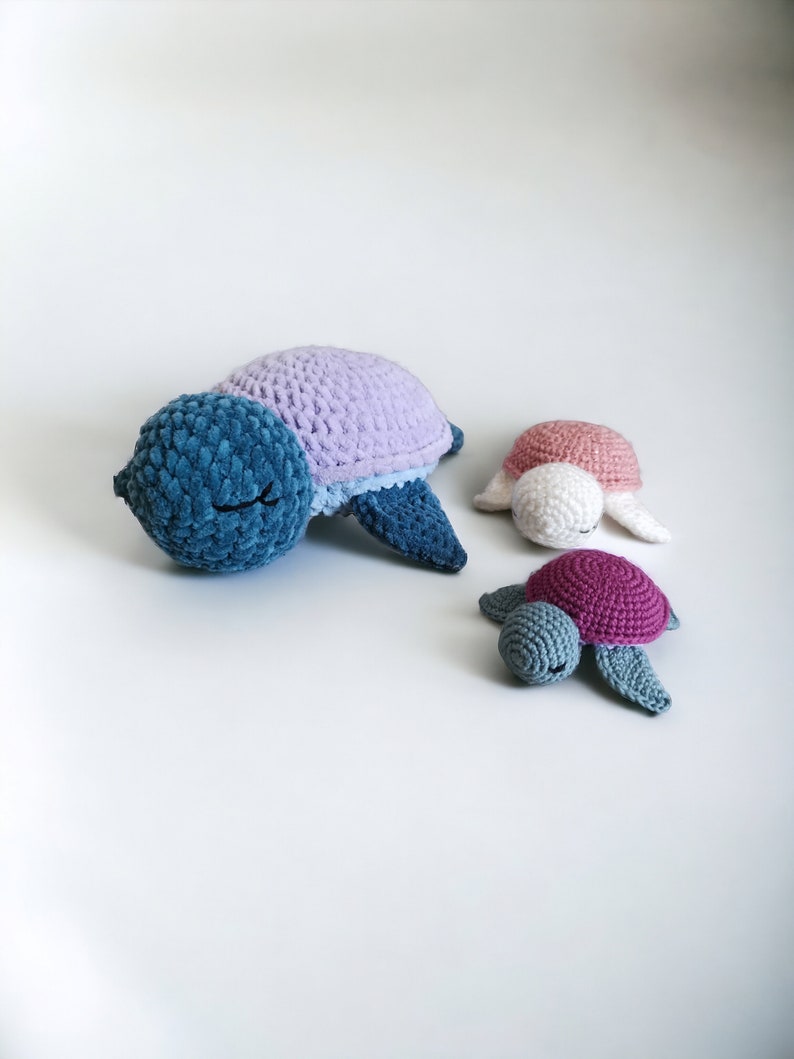 modèle au crochet tortue, instructions tortue amigurumi, modèle peluche tortue en français, tutoriel PDF français à télécharger, artisanal image 3