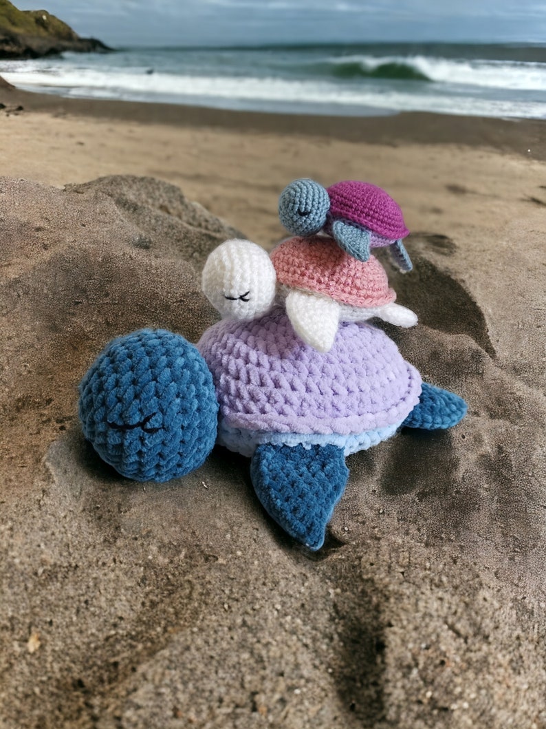 modèle au crochet tortue, instructions tortue amigurumi, modèle peluche tortue en français, tutoriel PDF français à télécharger, artisanal image 4