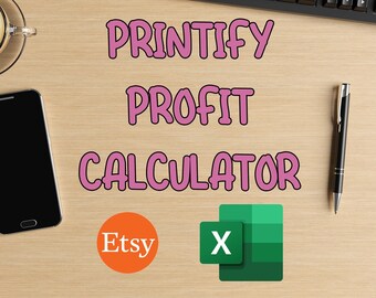 Simple Printify Profit Calculator Spreadsheet Instant Download - Etsy Profit Calculator | Profit Spreadsheet | Printify Profit Spreadsheet