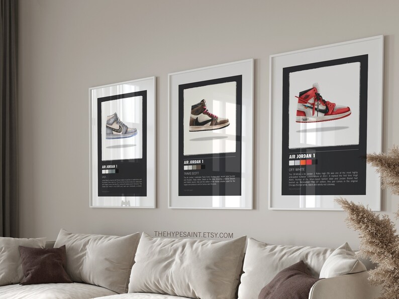 Hypebeast Modern Art Sneaker Poster Set of 3 Sneaker - Etsy