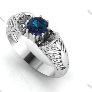 Precious London Blue Topaz Ring, Blue Gemstone Ring, Stackable Ring, 925 Sterling Silver Jewelry, Wedding Gift, Ring For Sister