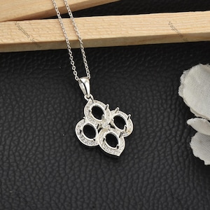 Pendant Collet 925 Sterling Silver 7x5 MM Oval Gemstone Cup For Pendant Making Metal Casting For Pendant Setting