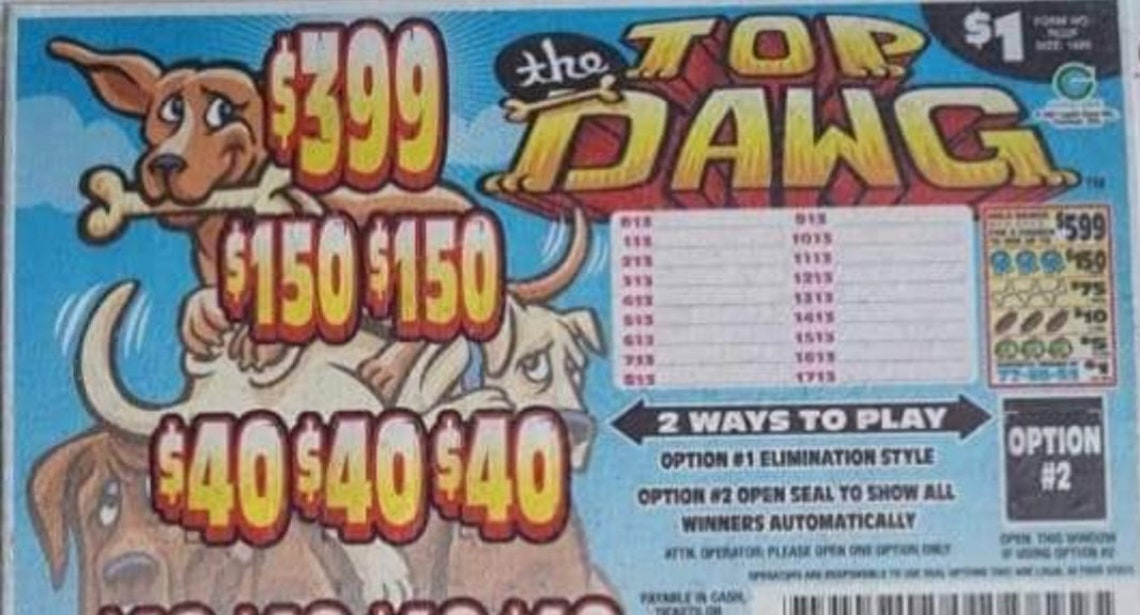 Top Dawg 599 Elimination Pull Tab Ticket. 1680 Tickets 376 Profit Etsy