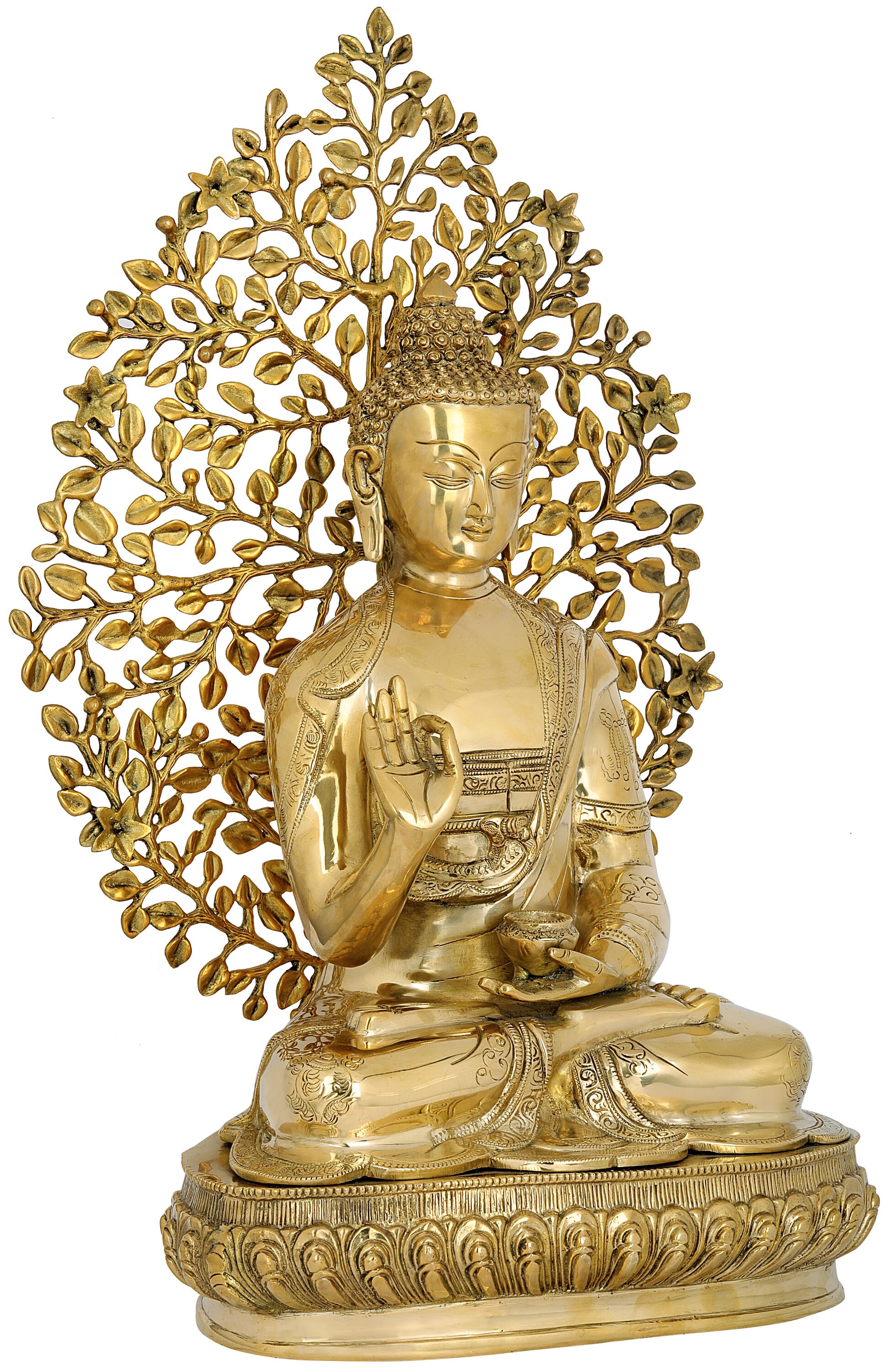 20 Superfine Gautam Buddha Preaching Under Bodhi Tree Brass Handmade Made  in India - Etsy Canada