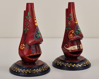 6" Set Of 2 Wooden Spectacle's Holder | Mango Wood Glasses Holder | Handmade | Made In India