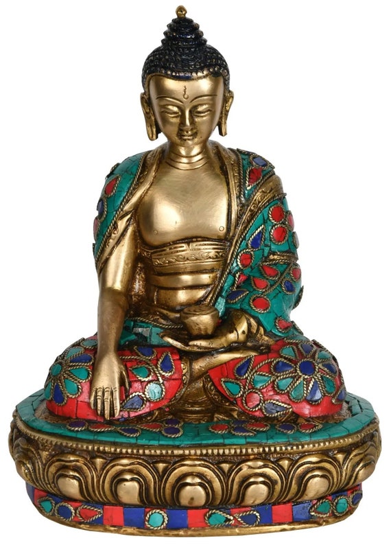 Bhumisparsha Buddha Tibetan Buddhist Deity Brass Statue