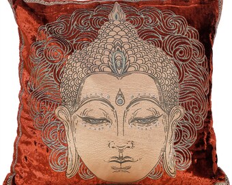 18x18" Throw Pillow Covers Buddha Old Wisdom Budha Lotus Decorative Cushion Case