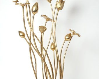 34" Brass Exquisite Tulip Flowers Bouquet