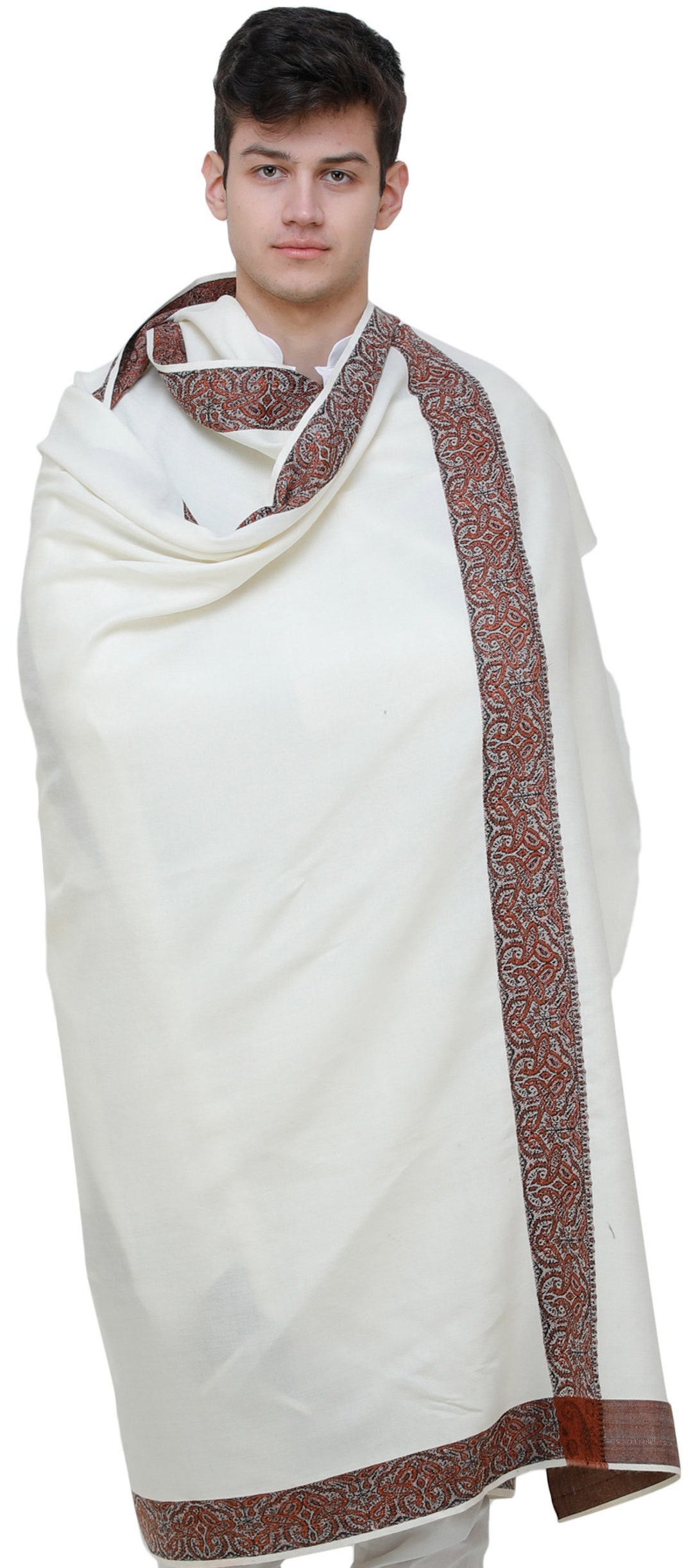 mens black shawl