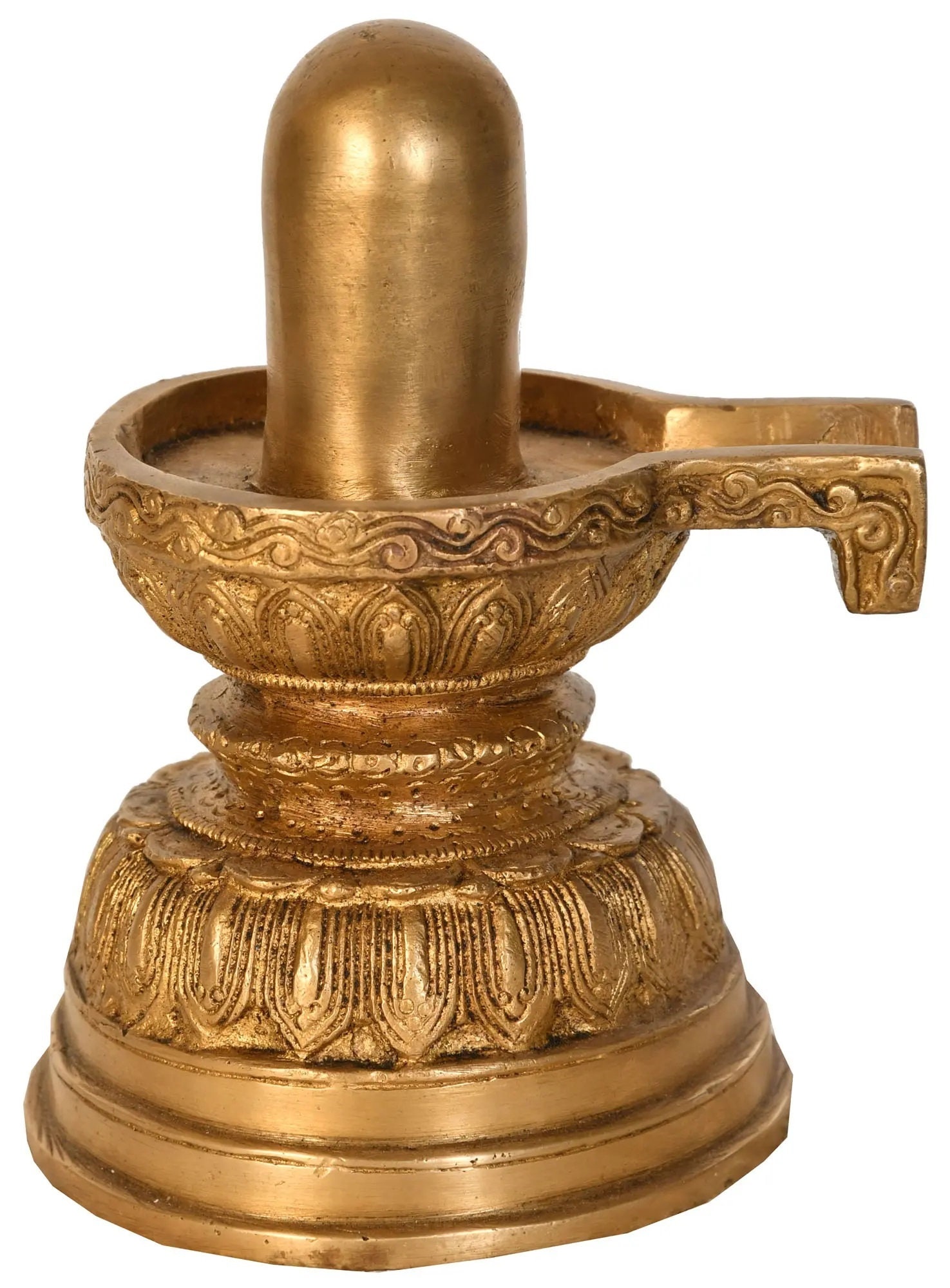 Home & Living Made In India 7 Shiva Linga In Brass Handmade Statues ...