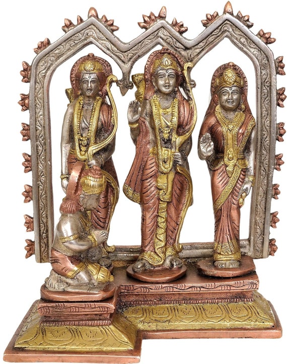 Hanuman Gives Ramas Signet Ring to Sita | Mysore Painting by Anjali Ram |  Exotic India Art