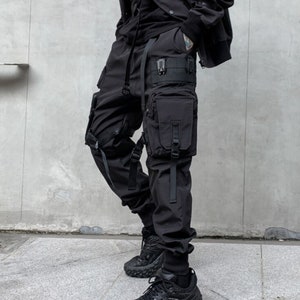 Techwear Pants Paratrooper Style Japanese Cyberpunk Harajuku Techwear Cargo Pants