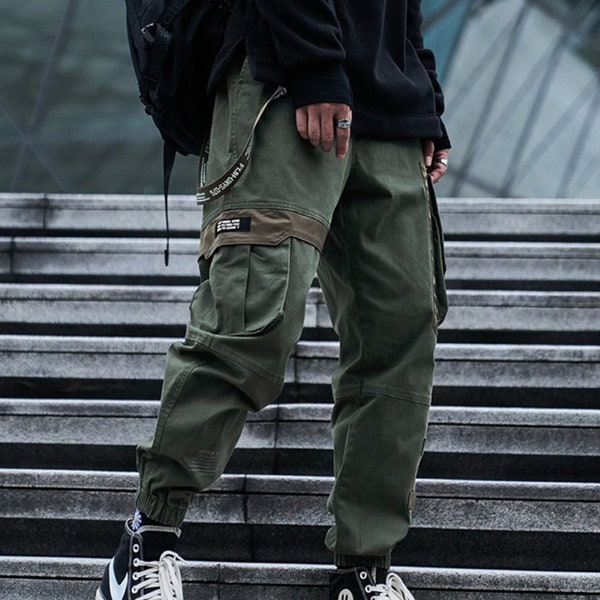 Japanese Techwear Cargo Pants Harajuku Streetwear Cargo Joggers