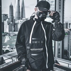 Dystopian Cyberpunk Jacket Riot Division Streetwear - Etsy