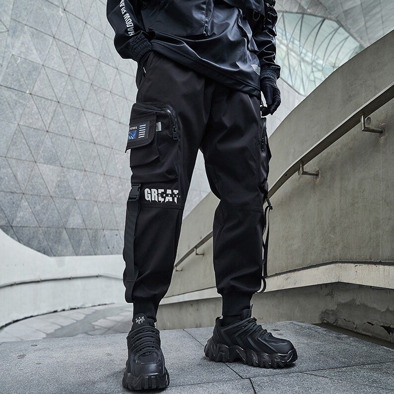 Techwear Cargo Pants Loose-fitting Cargo Joggers Cyperpunk - Etsy