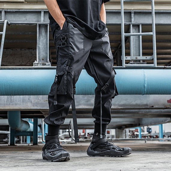 Japanese Techwear Pants Cyberpunk Cargo Joggers Trousers Multi