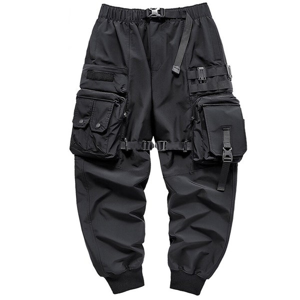 Japanese Cyberpunk Cargo Techwear Pants Paratrooper Japanese Harajuku Techwear Pants