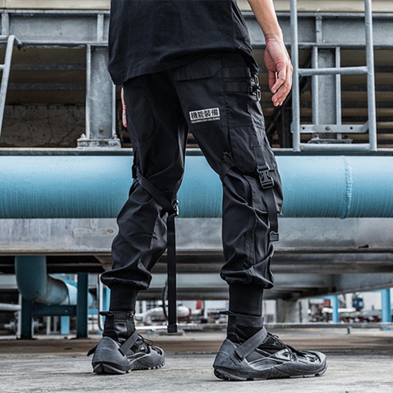 Japanese Techwear Pants Cyberpunk Cargo Joggers Trousers - Etsy Singapore