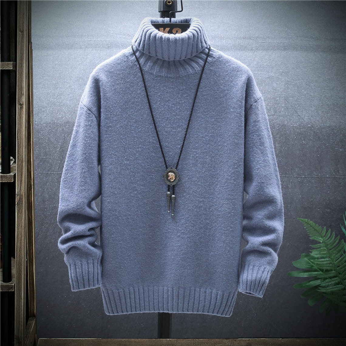 Japanese Turtleneck Sweater Velvet Sweater Minimalist Harajuku - Etsy
