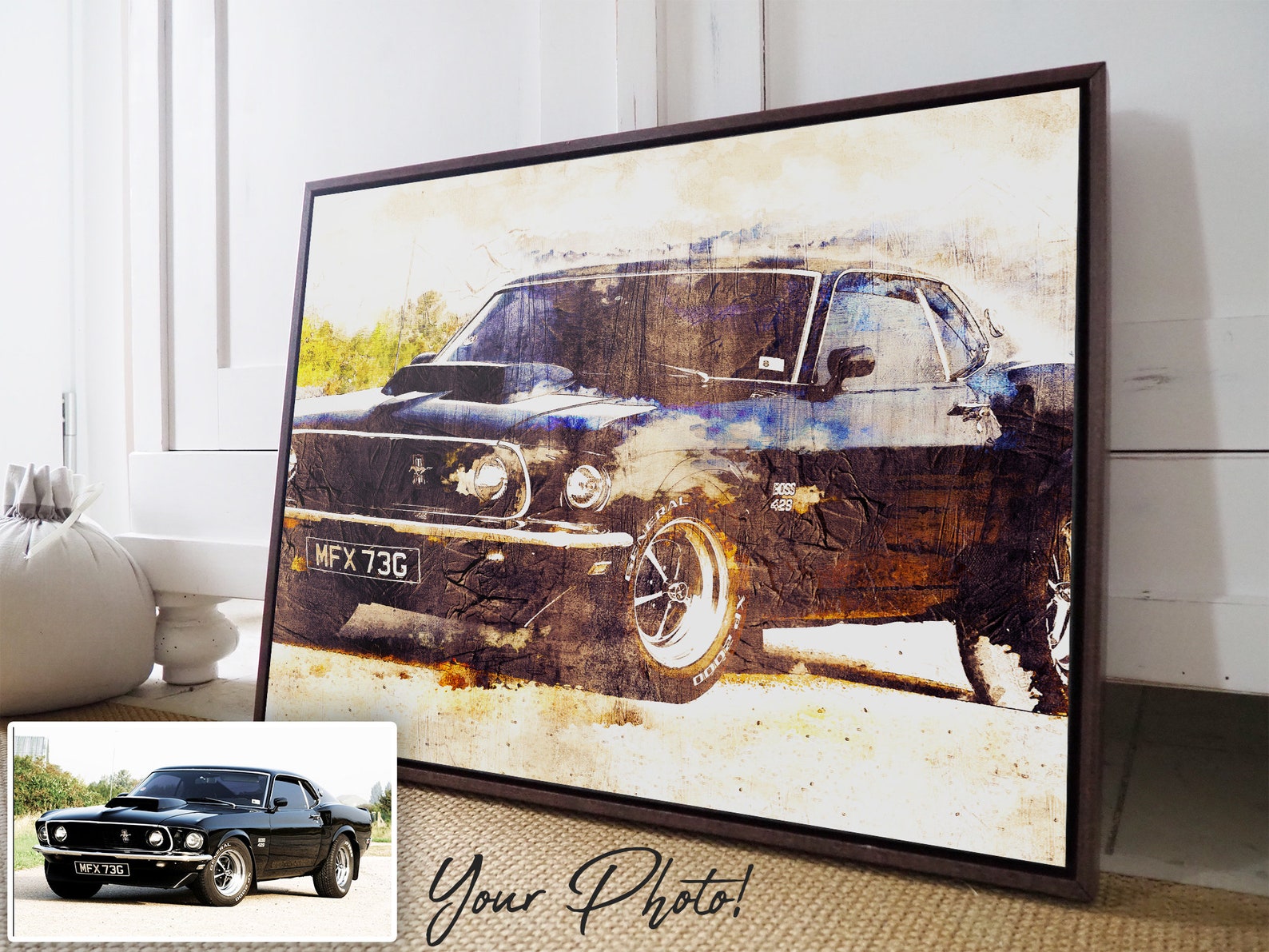 Custom Man Cave Garage Wall Art Gift for Car Lovers Turn | Etsy