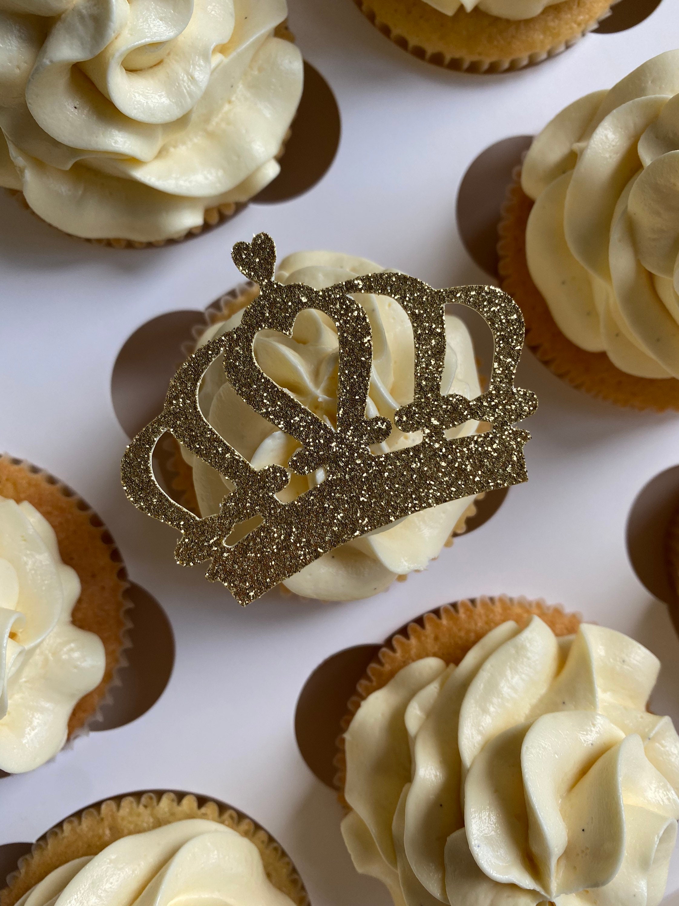 Crown Style 1 cupcake topper Princess Crown cake charm Etsy