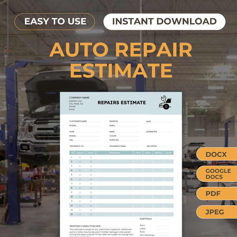 Car Repair Invitation - Etsy UK