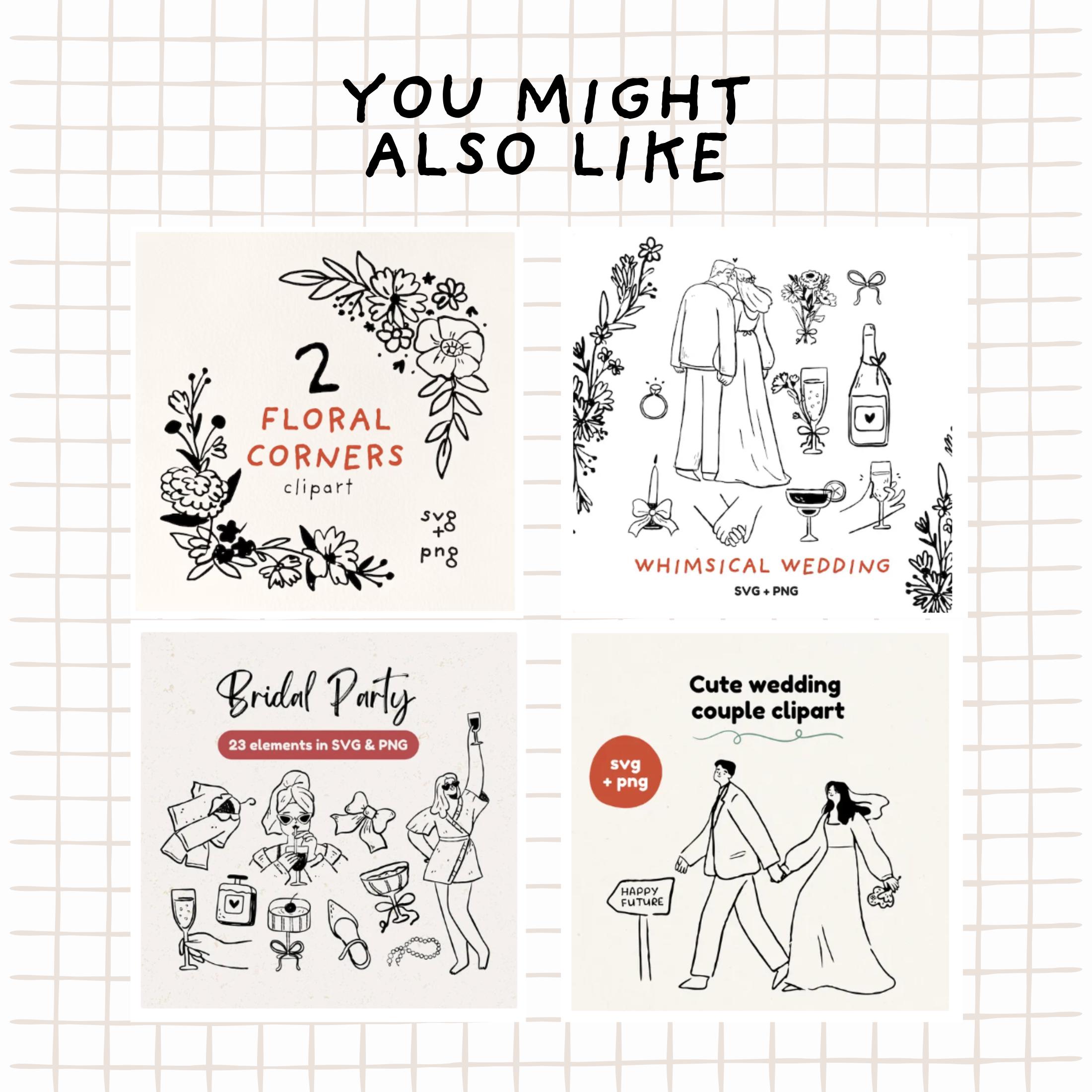 Sleepover Party Svg Hand Drawn Clipart Bundle, Cute Hen Party PNG ...