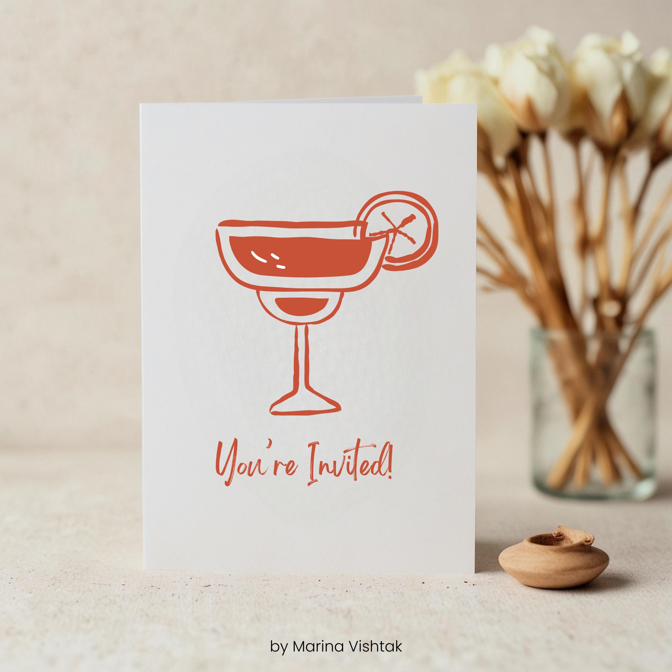Hand Drawn Cocktail SVG - Drink Illustration PNG - Wedding Bar Menu ...