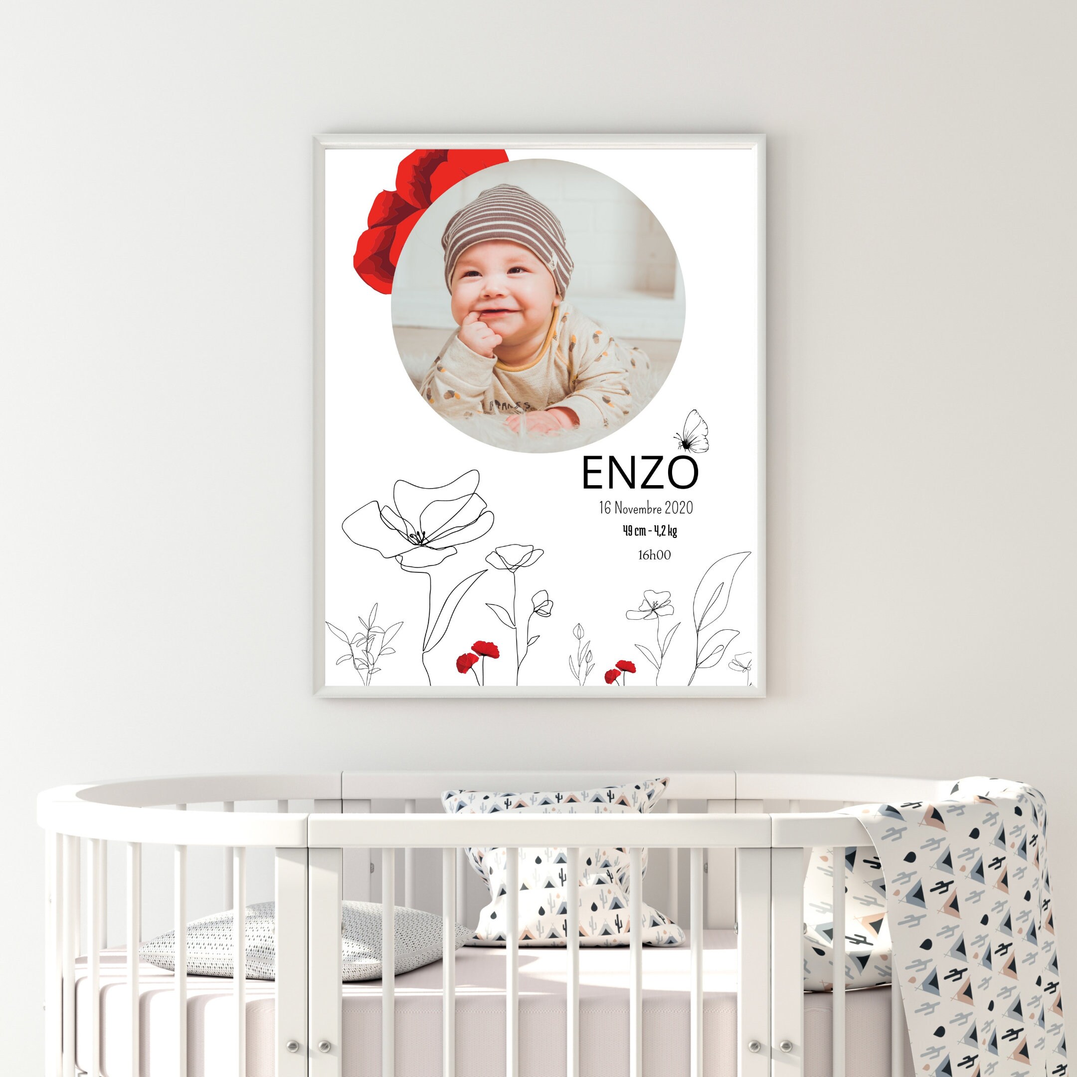 Affiche Personnalisée Format Trio - Photo Infos Signe Astrologique