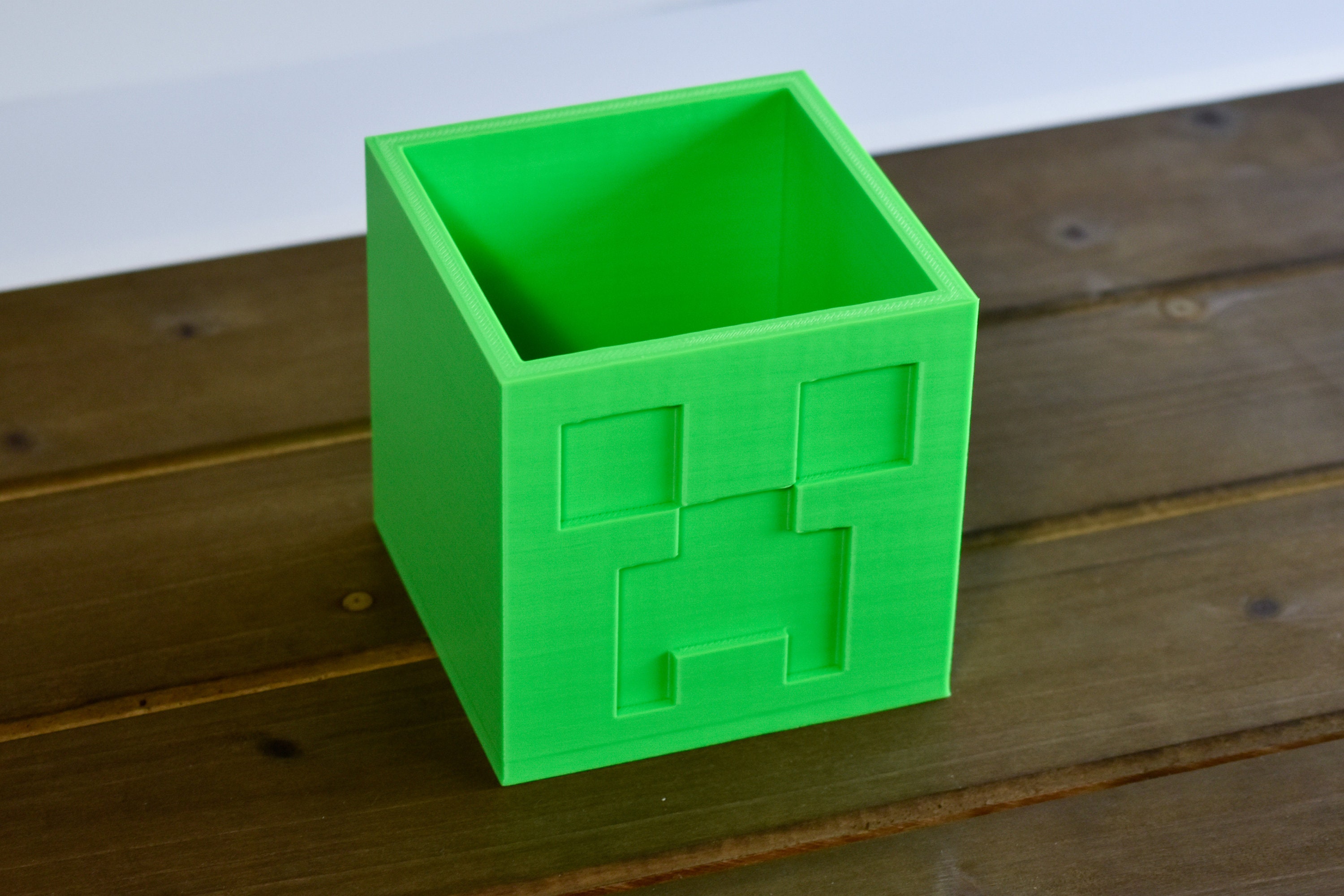 Creeper Plant Pot Minecraft Etsy